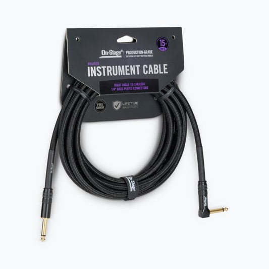 On-Stage Production Grade Series IC Right Angle Mic Cable 15ft
