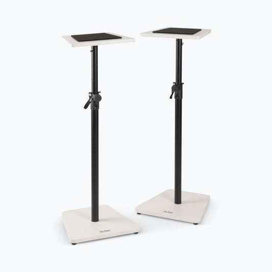 On-Stage Wood Studio Monitor Stands (White, Pair)