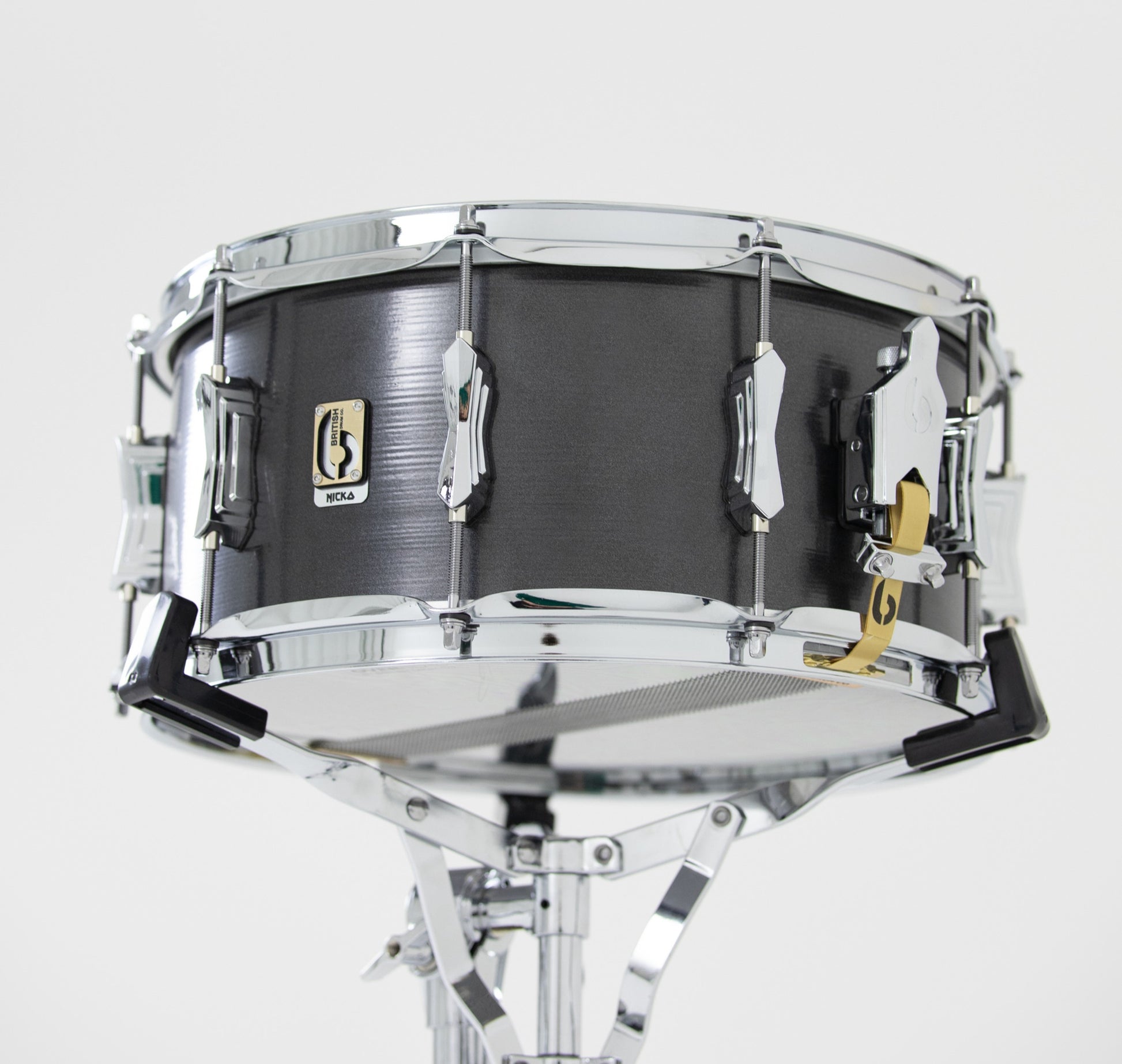 British Drum Co. Nicko McBrain Signature Talisman Steel 6.5" x 14" Snare Drum