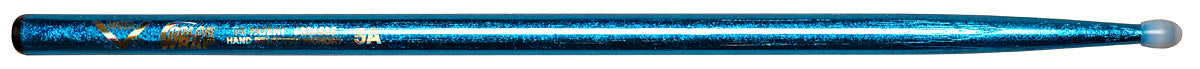 Vater Color Wrap 5A Blue Sparkle Nylon Tips Drumsticks