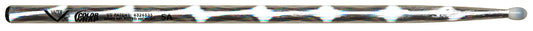 Vater Color Wrap 5A Silver Optic Nylon Tips Drumsticks