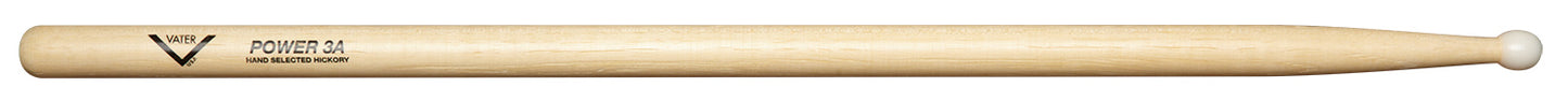 Vater Power 3A Nylon Tip Hickory Drumsticks