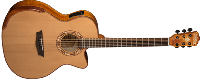 Washburn WCG66SCE Comfort Deluxe Grand Auditorium Cutaway — Spalted Maple