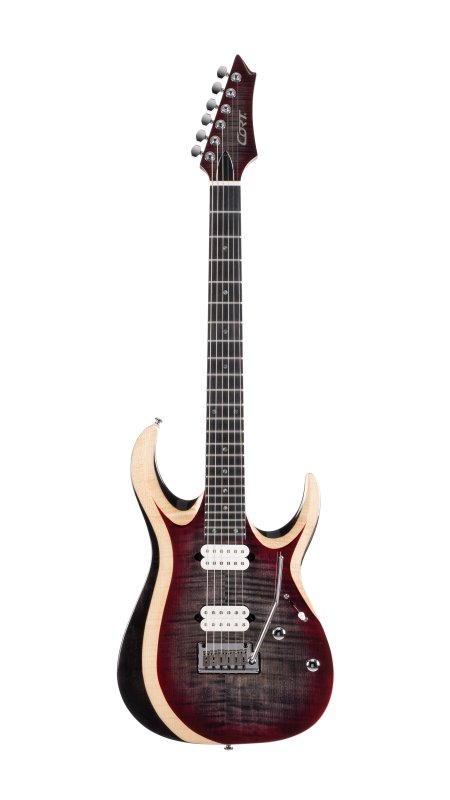 Cort X700 Duality II Electric Guitar Lava Burst - front view