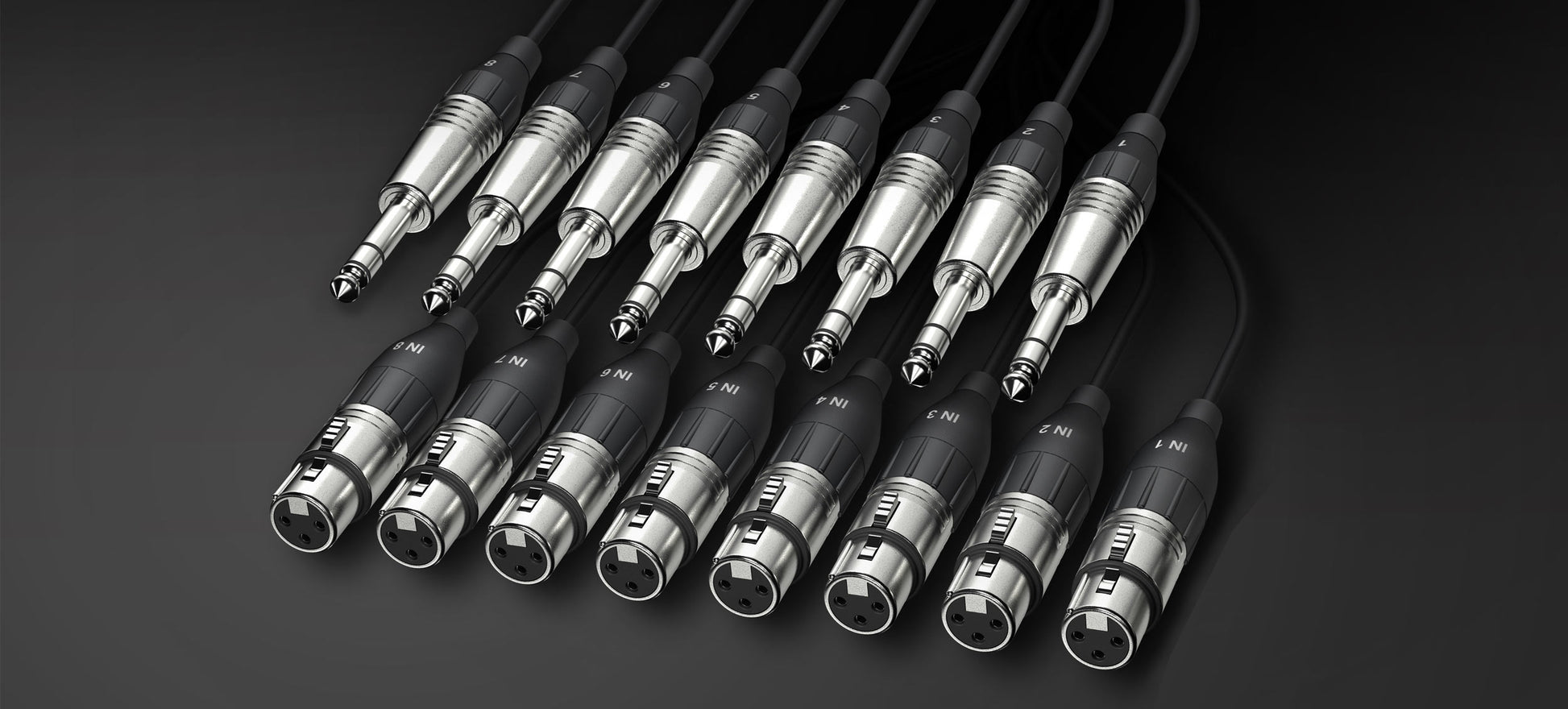 ALVA analog multicore cable, 8 x XLR female to 8 x TRS