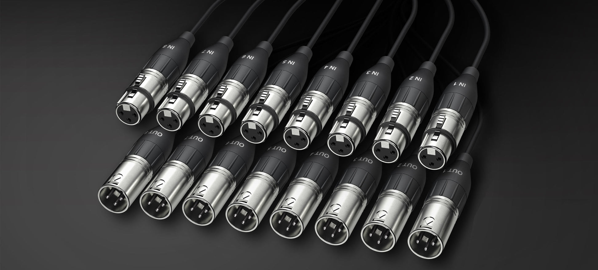ALVA analog multicore cable, 8 x XLR to 8 x XLR