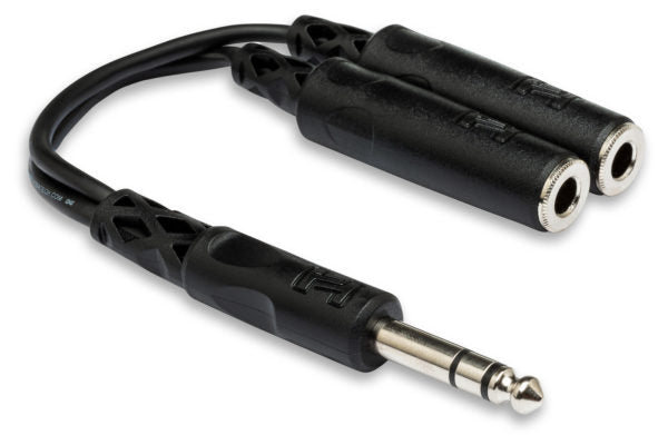 Y Cable, 1/4 in TRS to Dual 1/4 in TRSF
