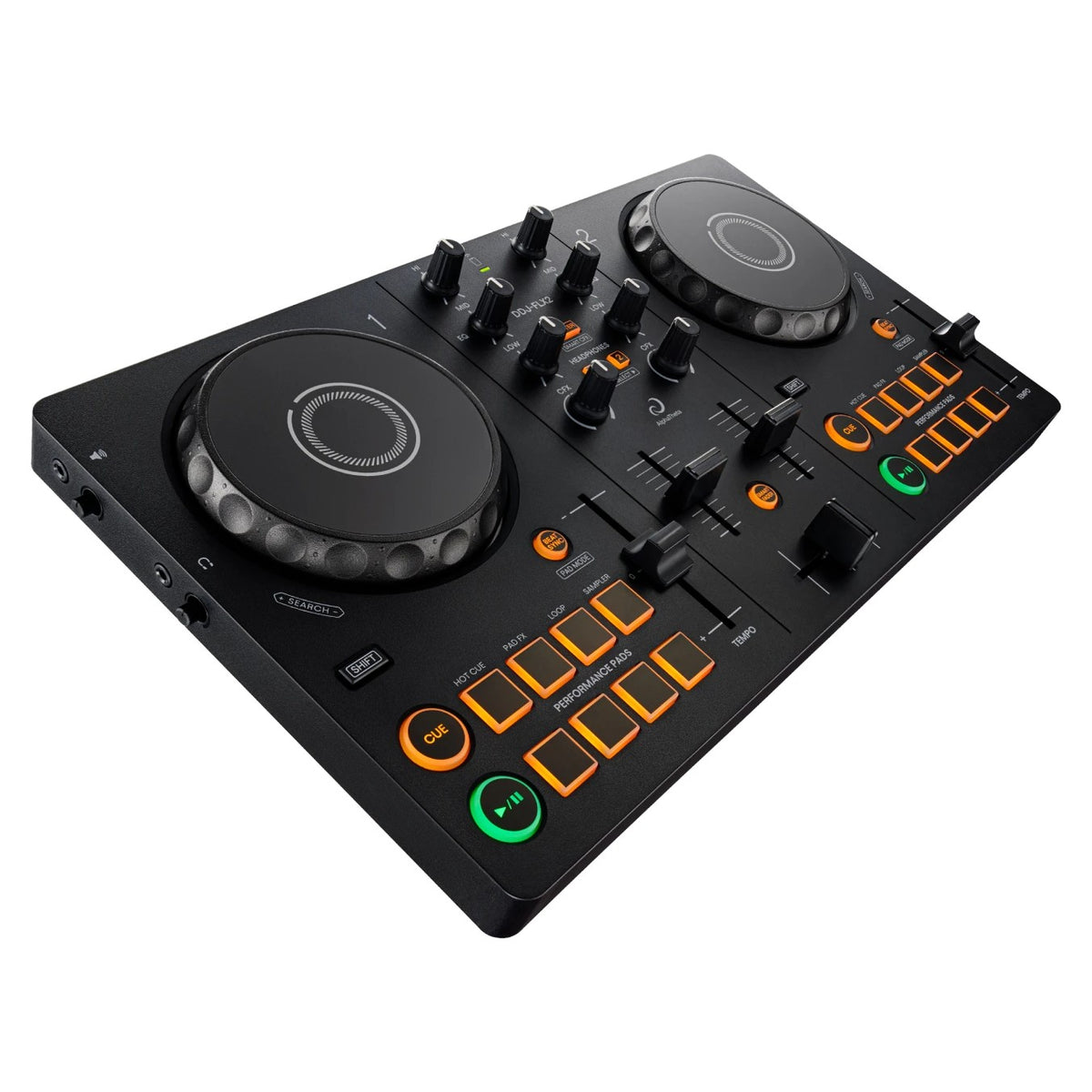 AlphaTheta DDJ-FLX2 Compact 2-Channel DJ Controller, view 2