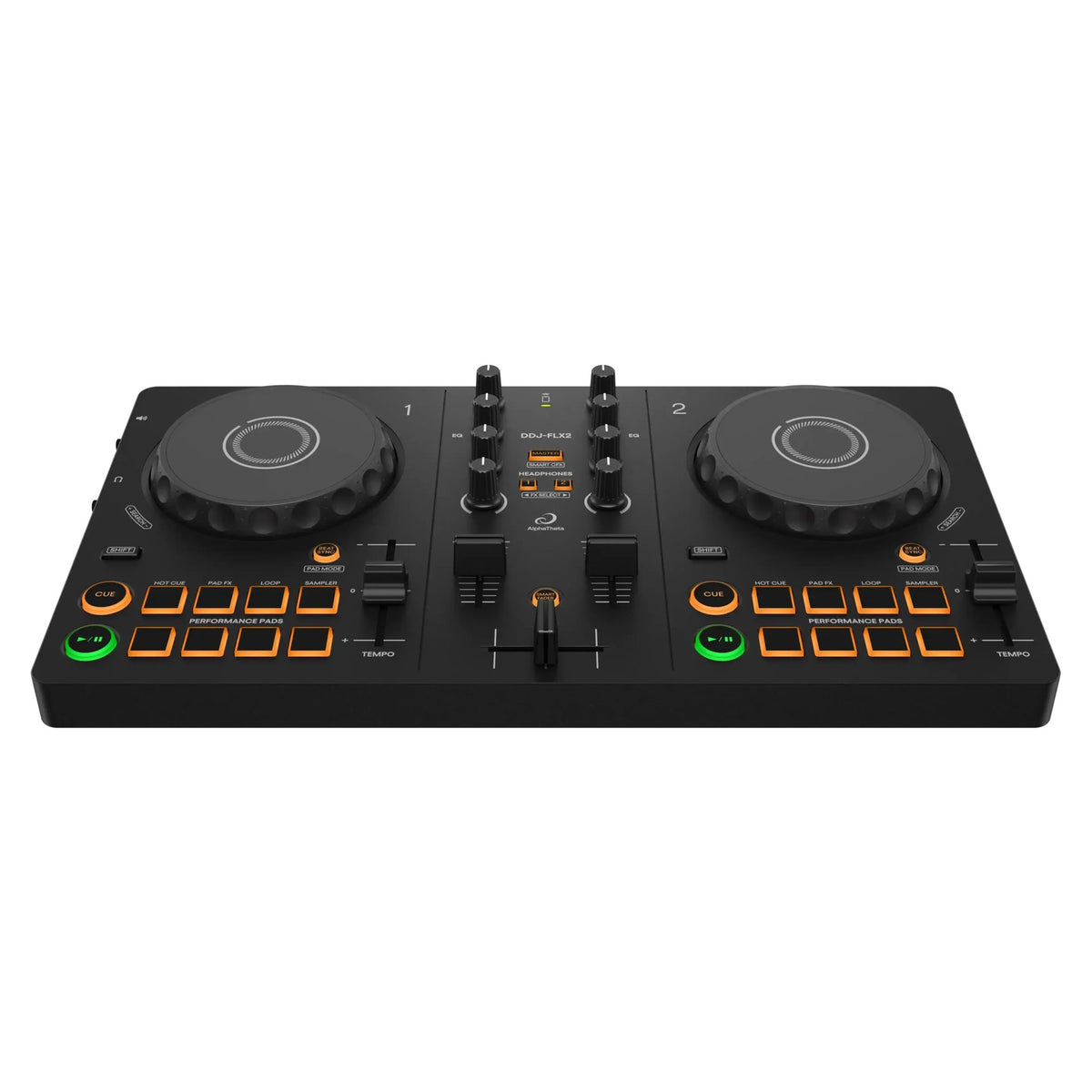 AlphaTheta DDJ-FLX2 Compact 2-Channel DJ Controller, view 3