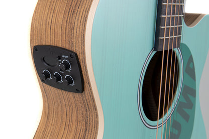 Applause Jump OM Cutway Electric, Celeste - view 9