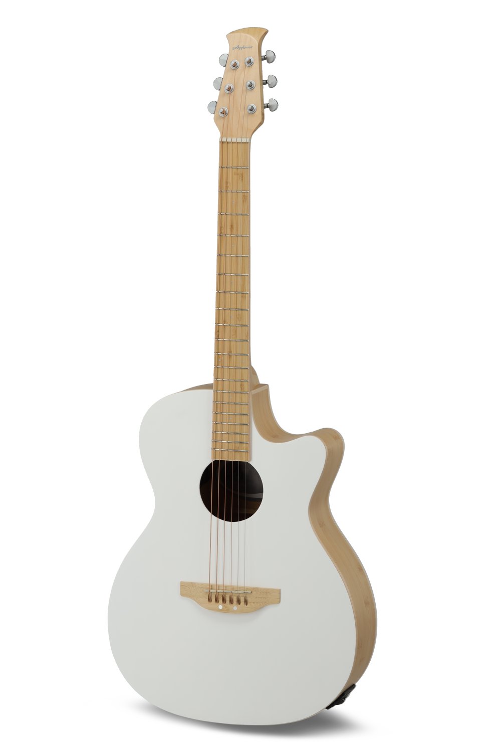Applause Jump OM Cutway Electric, Blank Canvas Satin White - view 3