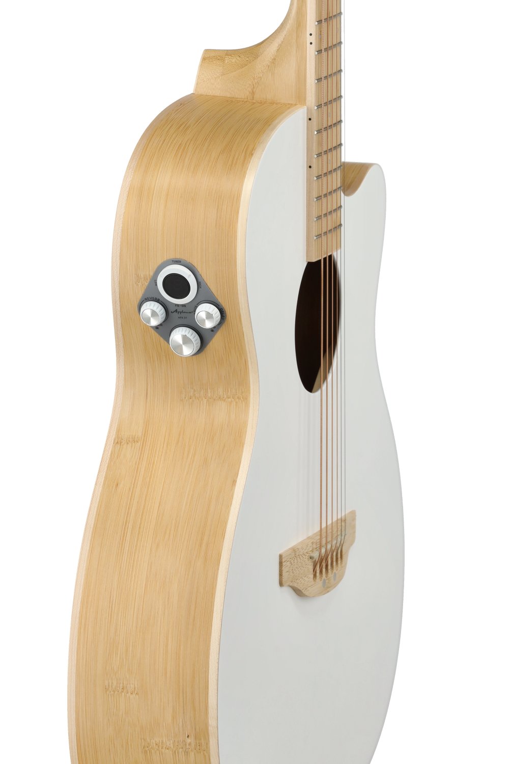 Applause Jump OM Cutway Electric, Blank Canvas Satin White - view 8