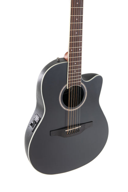 Applause E-Acoustic Guitar AB2412-5S, Black Satin, 12-String - view 4