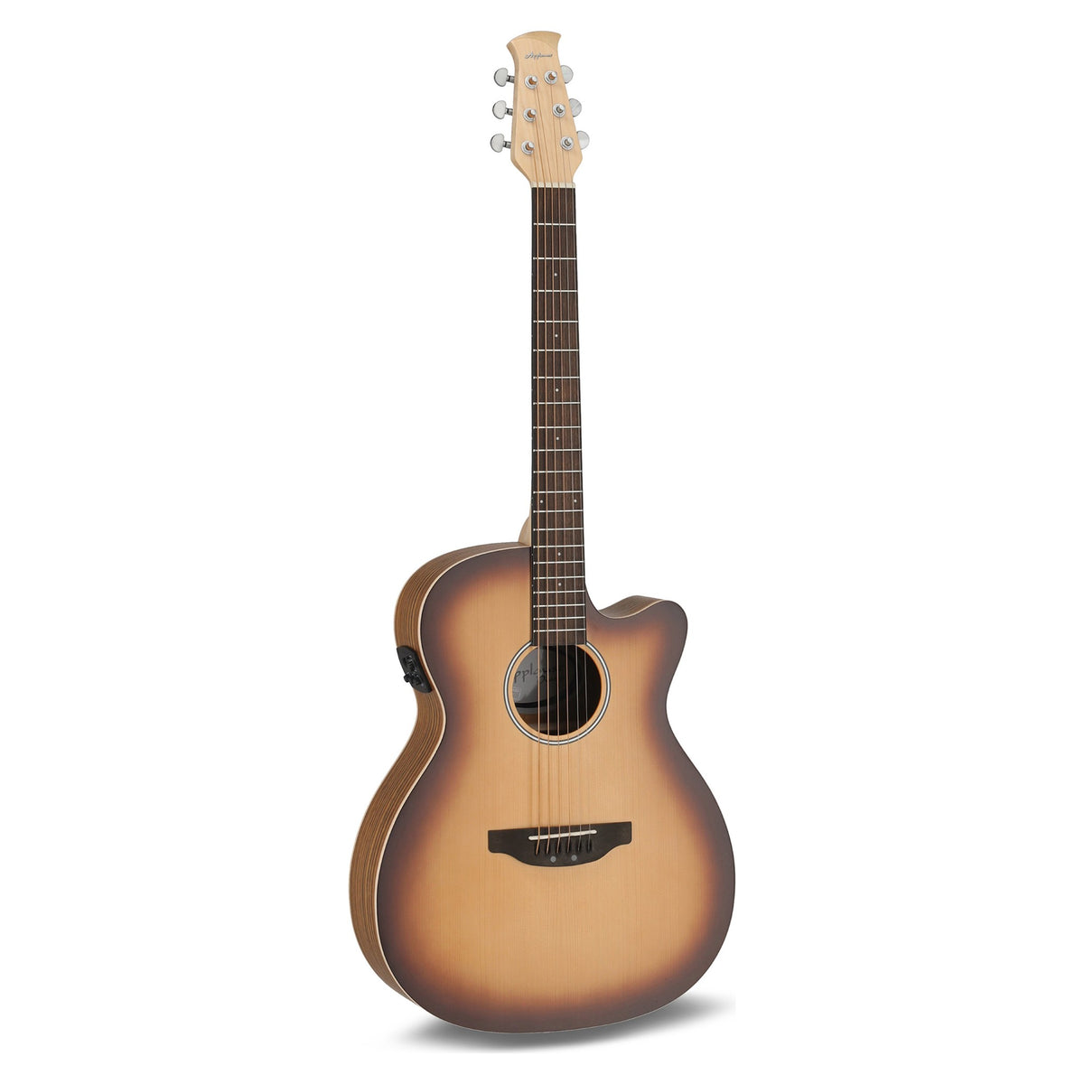 Applause Jump AEO-69-PB OM Cutaway Acoustic Electric Guitar, Matte Peach Burst, view 1