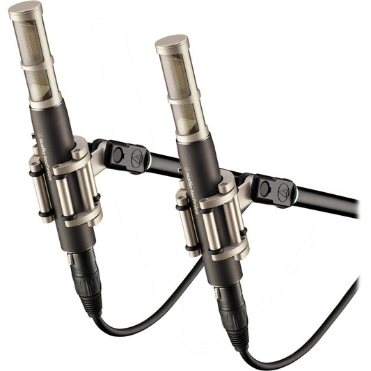Audio Technica Cardioid studio condenser instrument microphone, side-address with XLRM-type outp