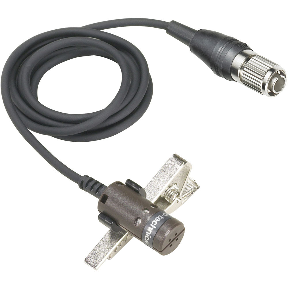 Audio Technica Miniature cardioid condenser lav mic for cH-style bodypack transmitters ed with c