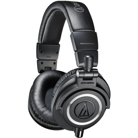 Audio Technica Closed-back dynamic monitor headphones, detachable cables, black