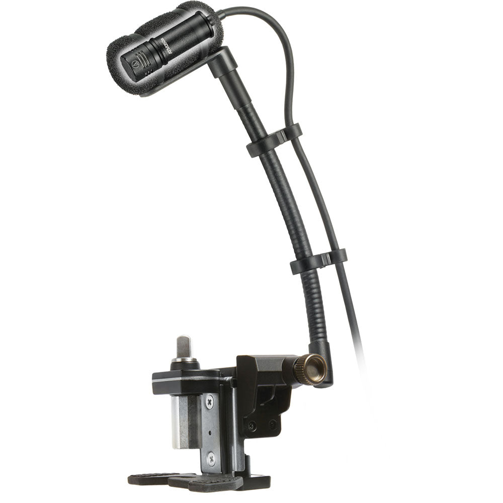 Audio Technica Cardioid condenser instrument microphone with universal clip-on mounting system,