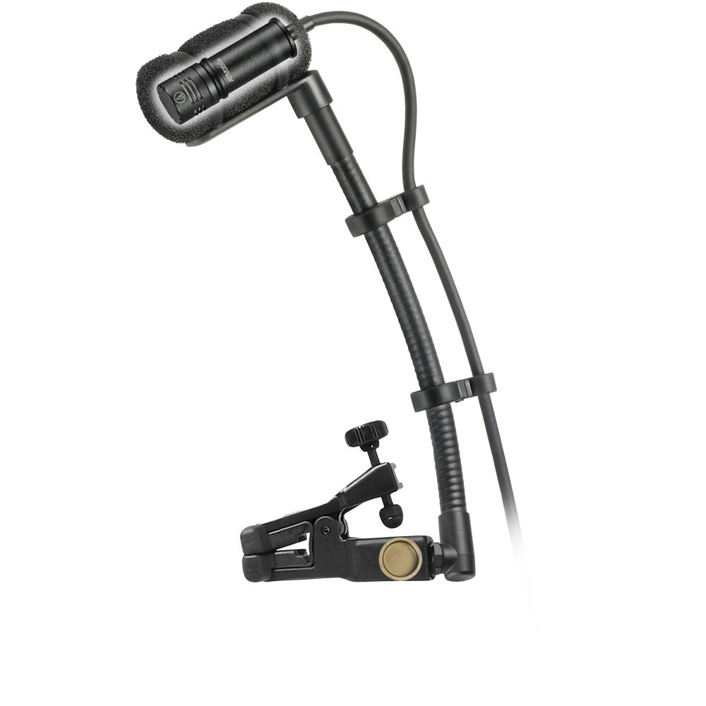 Audio Technica Wireless cardioid condenser instrument microphone with universal clip-on mounting