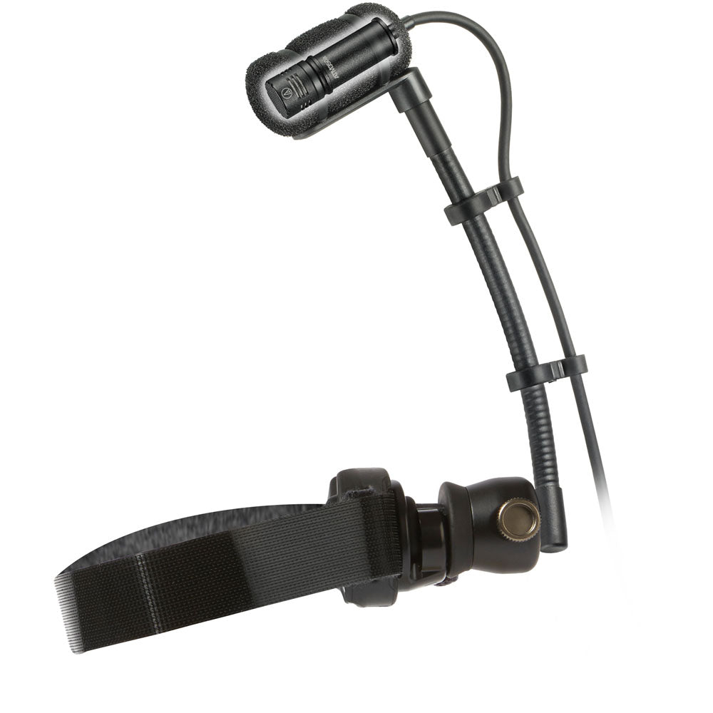 Audio Technica Cardioid condenser instrument microphone with universal clip-on mounting system,
