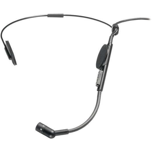 Audio Technica ATM73ac cardioid condenser headworn microphone terminated with cH-style screw-dow