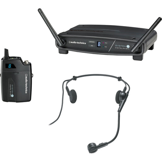 Audio Technica System 10 Digital Wireless System includes: ATW-R1100 receiver and ATW-T1001 UniP