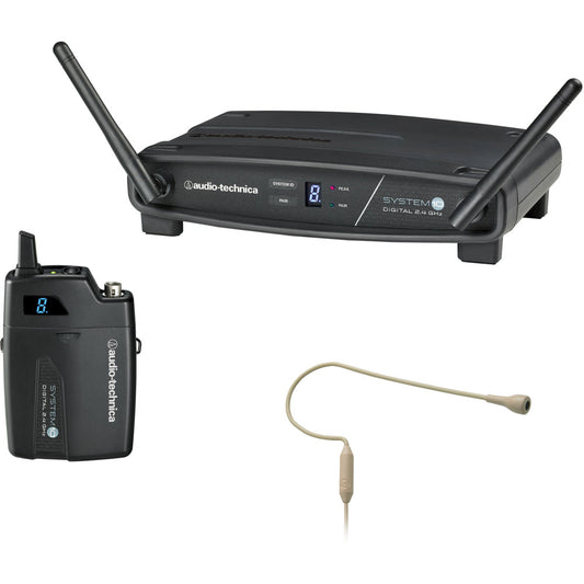 Audio Technica System 10 Digital Wireless System includes: ATW-R1100 receiver and ATW-T1001 UniP