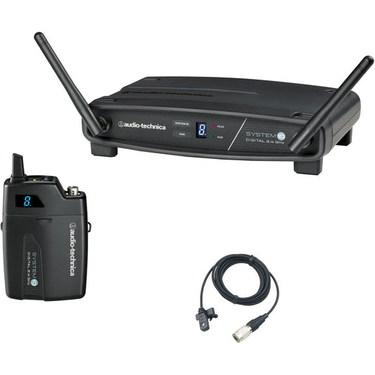 Audio Technica System 10 Digital Wireless System includes: ATW-R1100 receiver and ATW-T1001 UniP