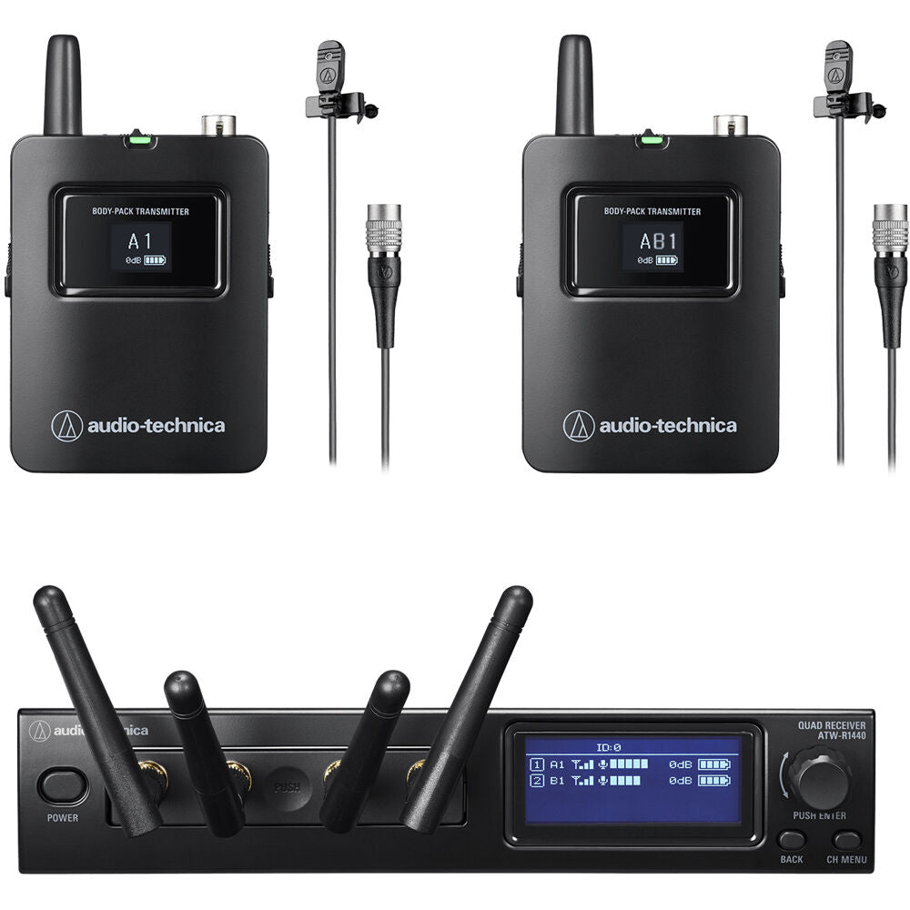 Audio Technica System 20 PRO 2-Person Digital Wireless Lavalier Microphone System