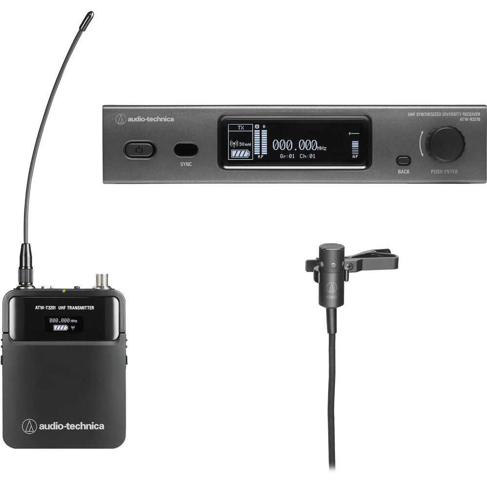 Audio Technica 3000 Series Wireless System (4th gen) includes: ATW-R3210 receiver and ATW-T3201