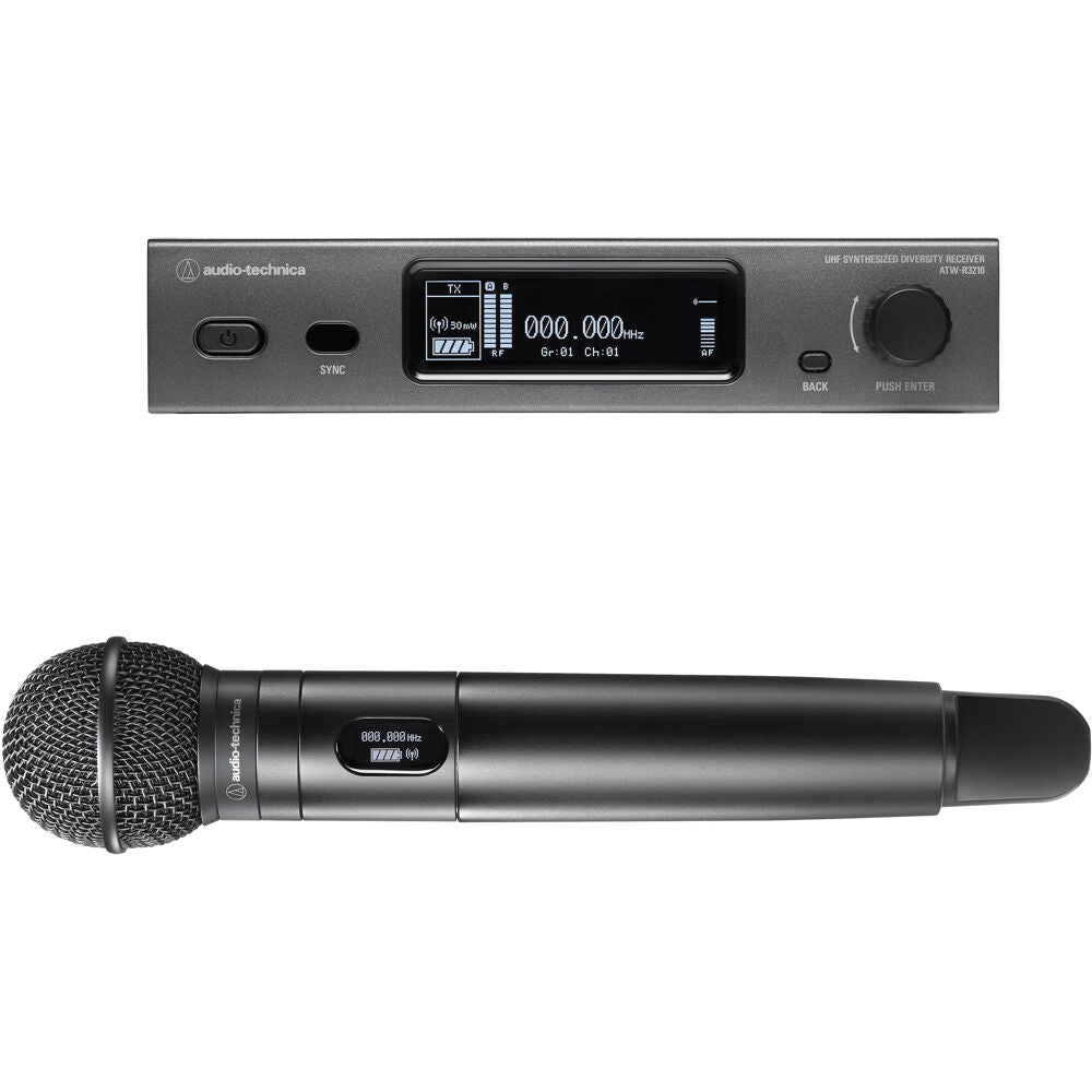 Audio Technica 3000 Series Wireless System (4th gen) includes: ATW-R3210 receiver and ATW-T3202
