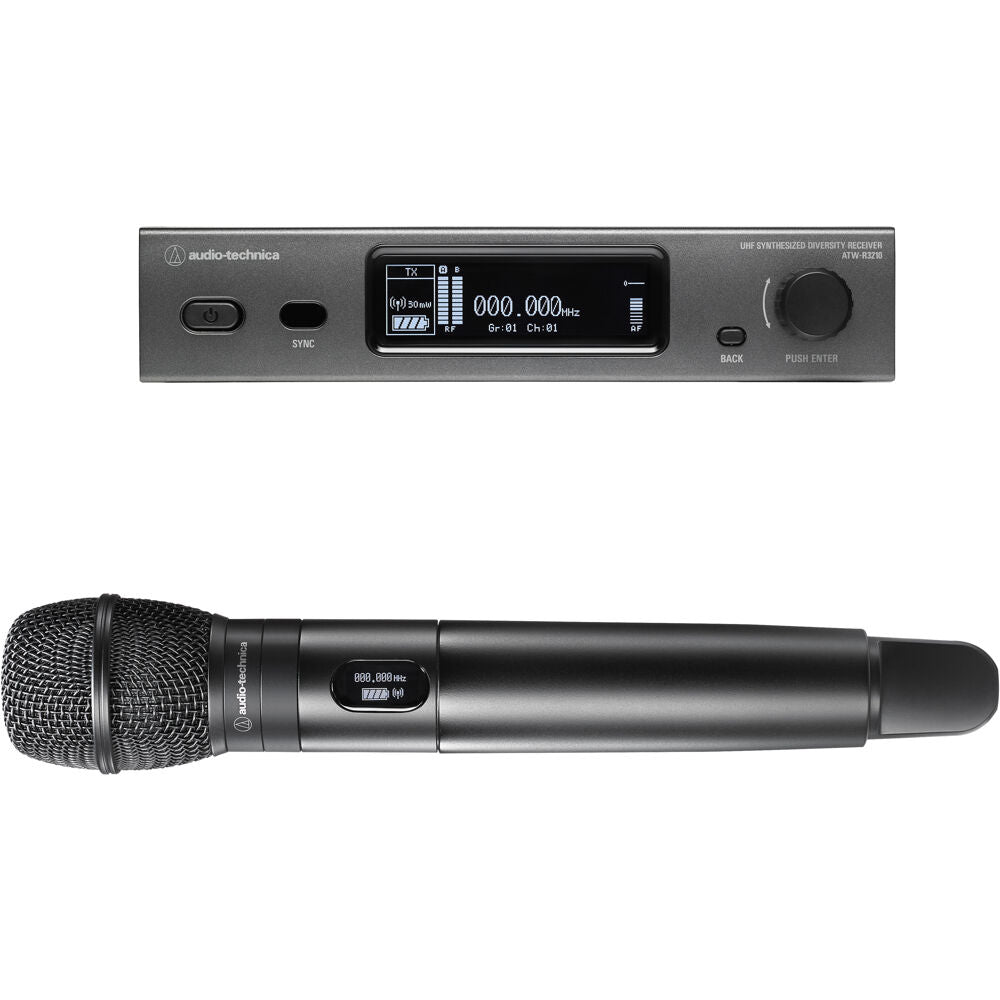 Audio Technica 3000 Series Wireless System (4th gen) includes: ATW-R3210 receiver and ATW-T3202