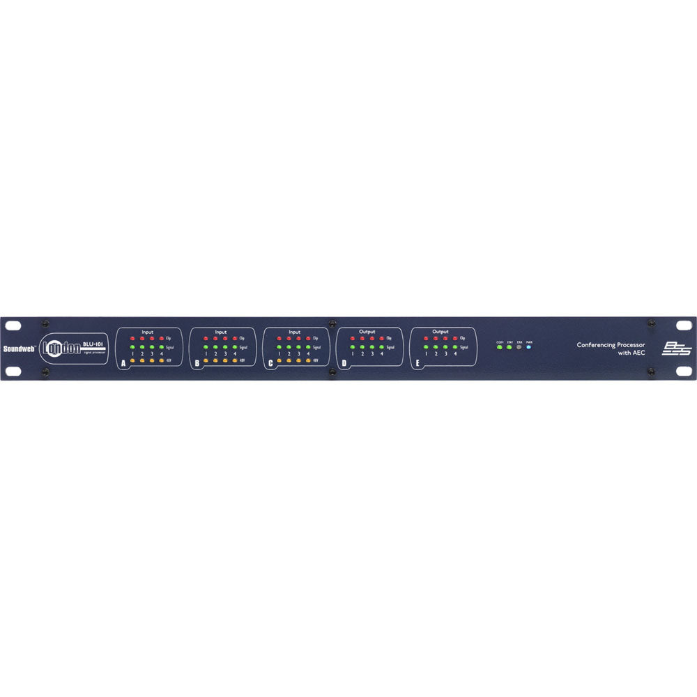 BSS BLU-101 12 analog mic/line input, 8 analog output, networked signal pro