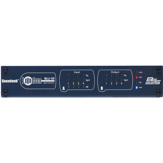 BSS BLU-50 4 analog mic/line input, 4 analog output, networked signal proce