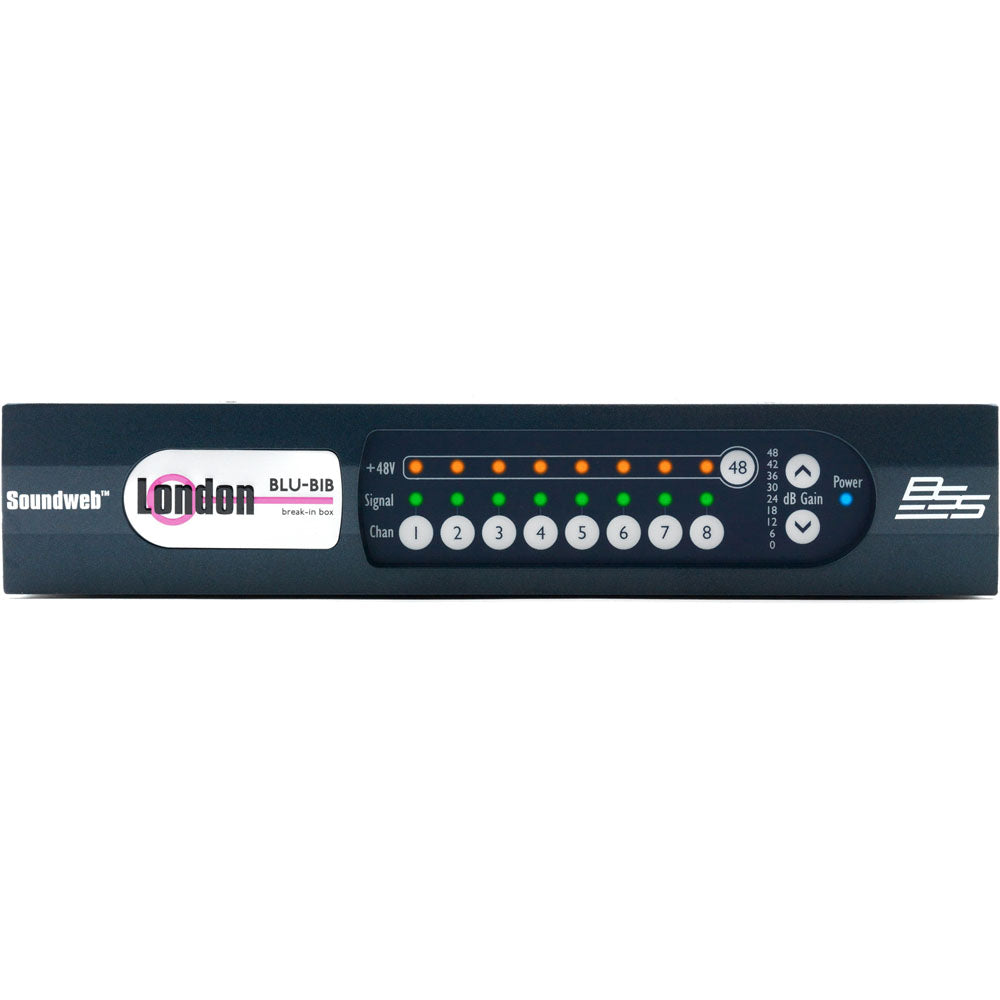 BSS BLU-BIB 8-channel analog break-in box w/ BLU link & switchable Phantom