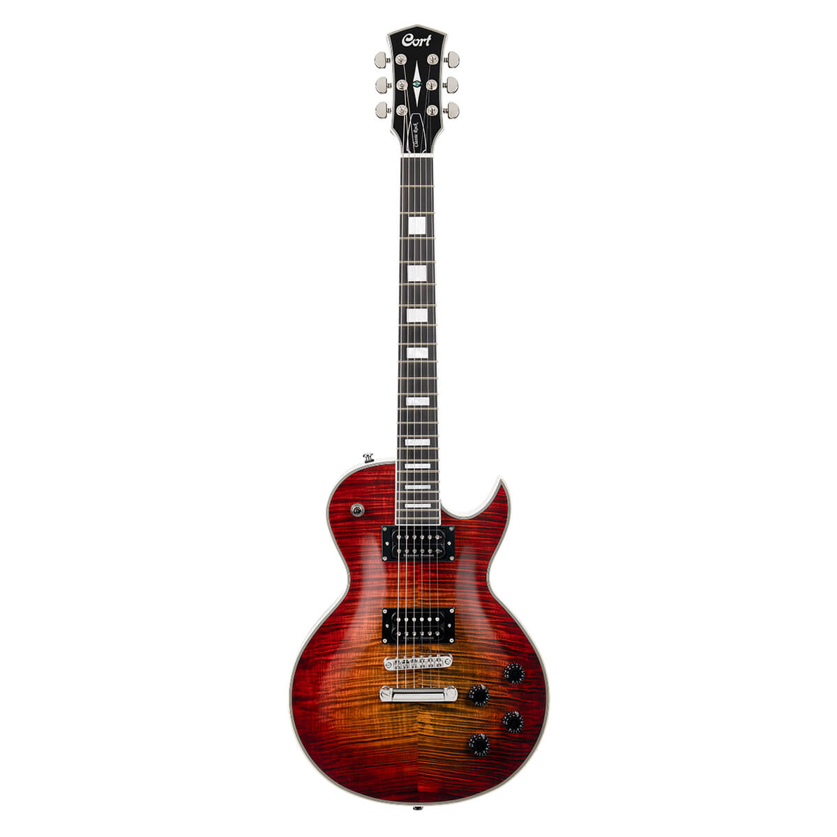 Cort CR300 Deluxe electric guitar, Flaming Burst, front