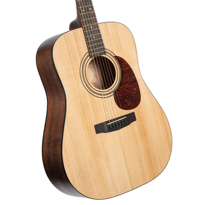 Cort Earth60 solid spruce top and body angle