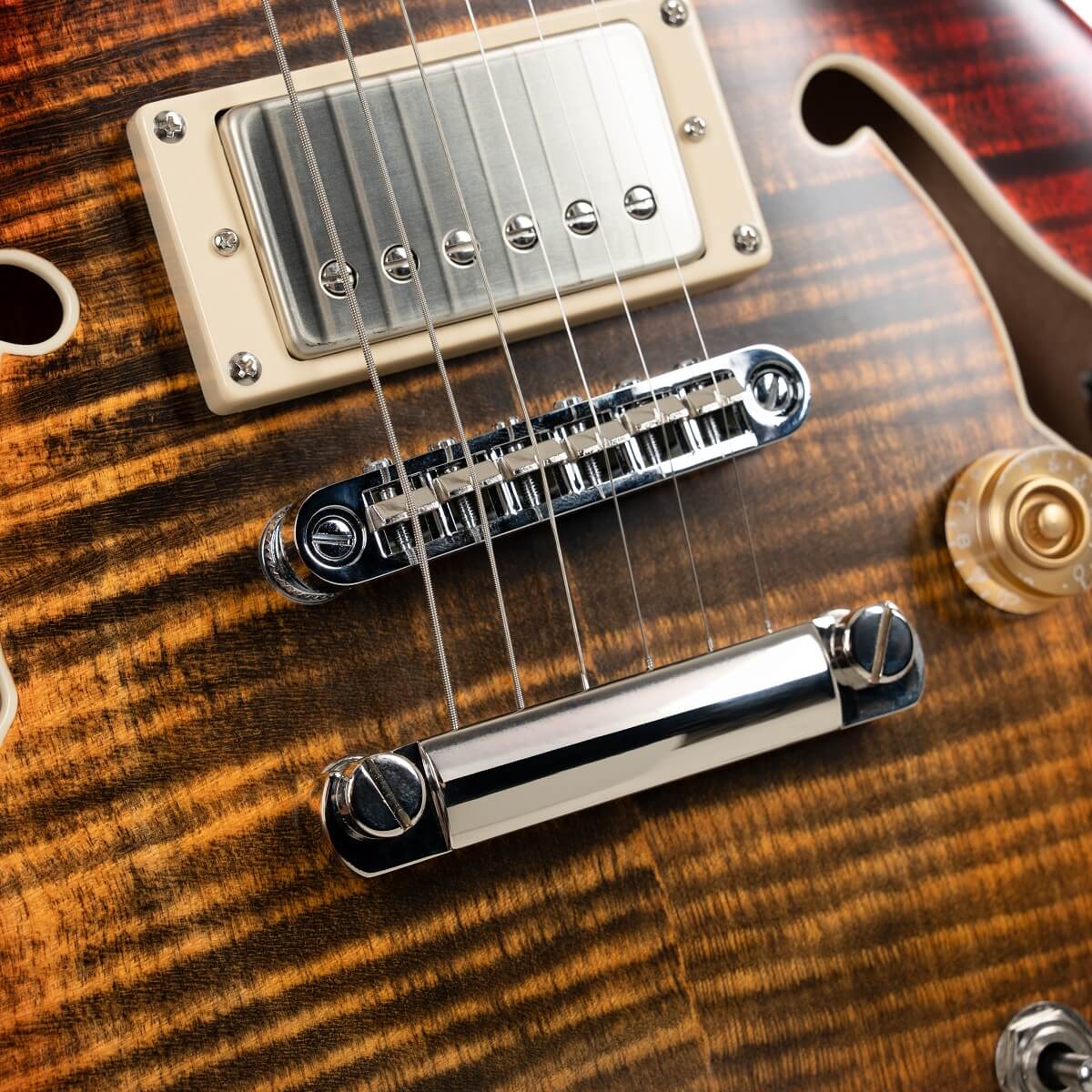 Cort M900 Flaming Burst, pickups and piezo bridge