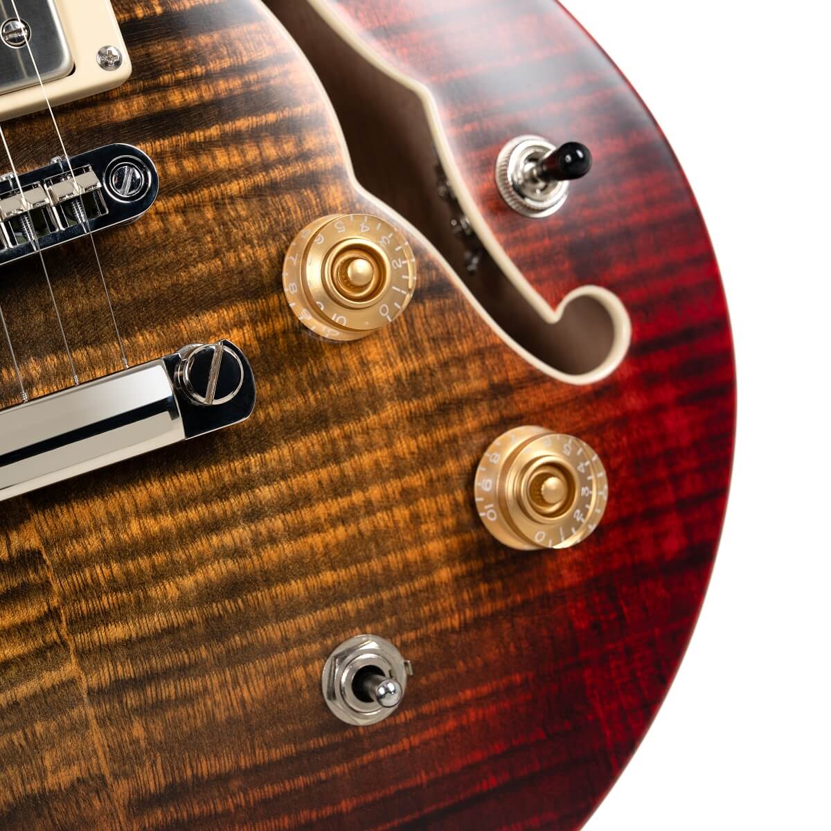 Cort M900 Flaming Burst, detail
