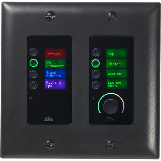 BSS EC-8BV-BLK-US Ethernet Ctrlr w/ 8 Btns & Volume (Black)