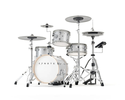 EFNOTE 5 Acoustic Designed Electronic Drum Set, MIDI , w/360 Triggering, , 3 Zone, 8ch XLR - White Sparkle