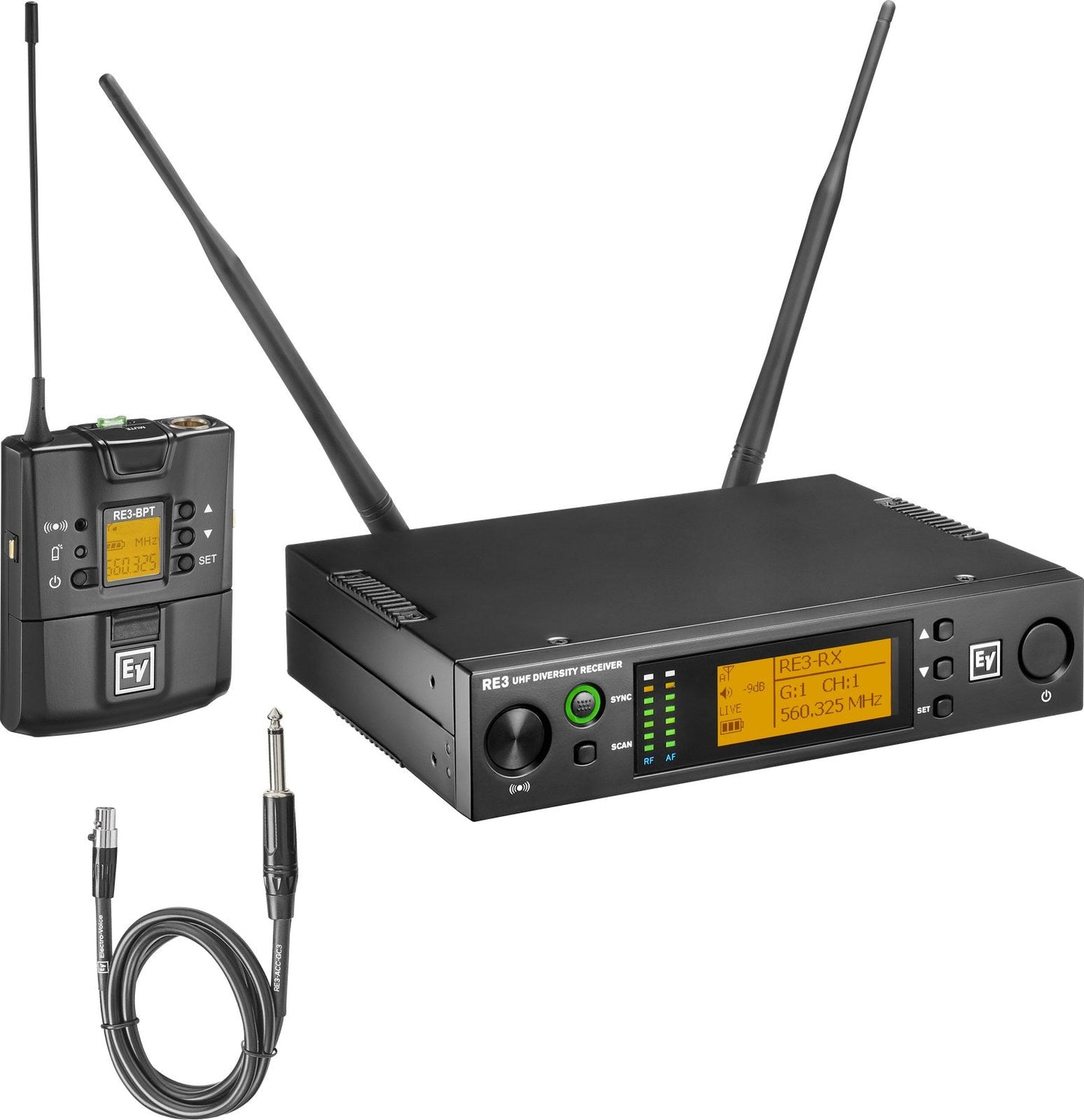 Electro-Voice RE3-BPGC-6M Bodypack Instrument Set 653-663 MHz