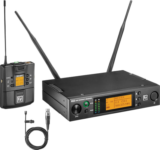 Electro-Voice RE3-BPOL-5H Bodypack Set, Omni Lavalier 560-596 MHz