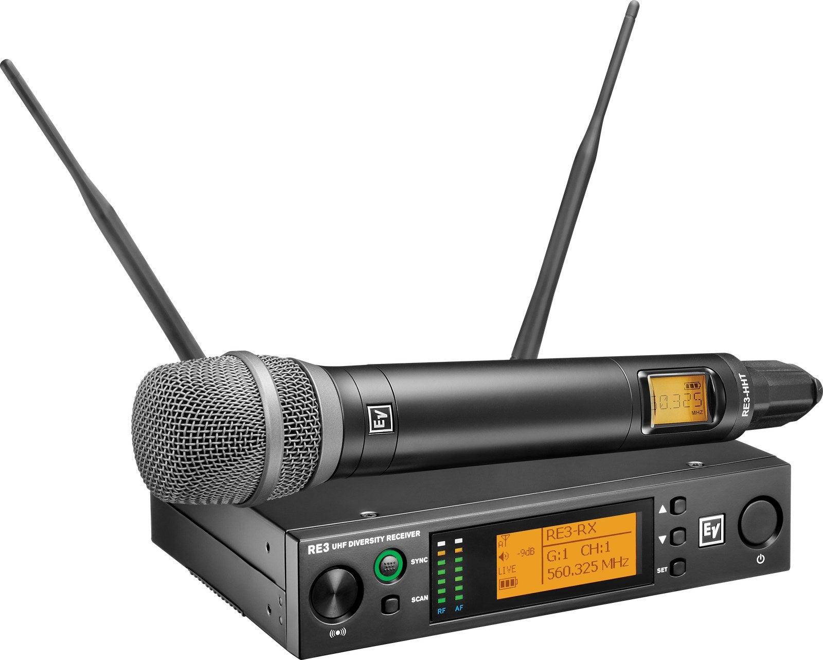 Electro-Voice RE3-RE520-5H Handheld Set with RE520 Head 560-596 MHz
