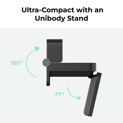 OBSBOT Meet Flip unibody stand hinge and tilt range