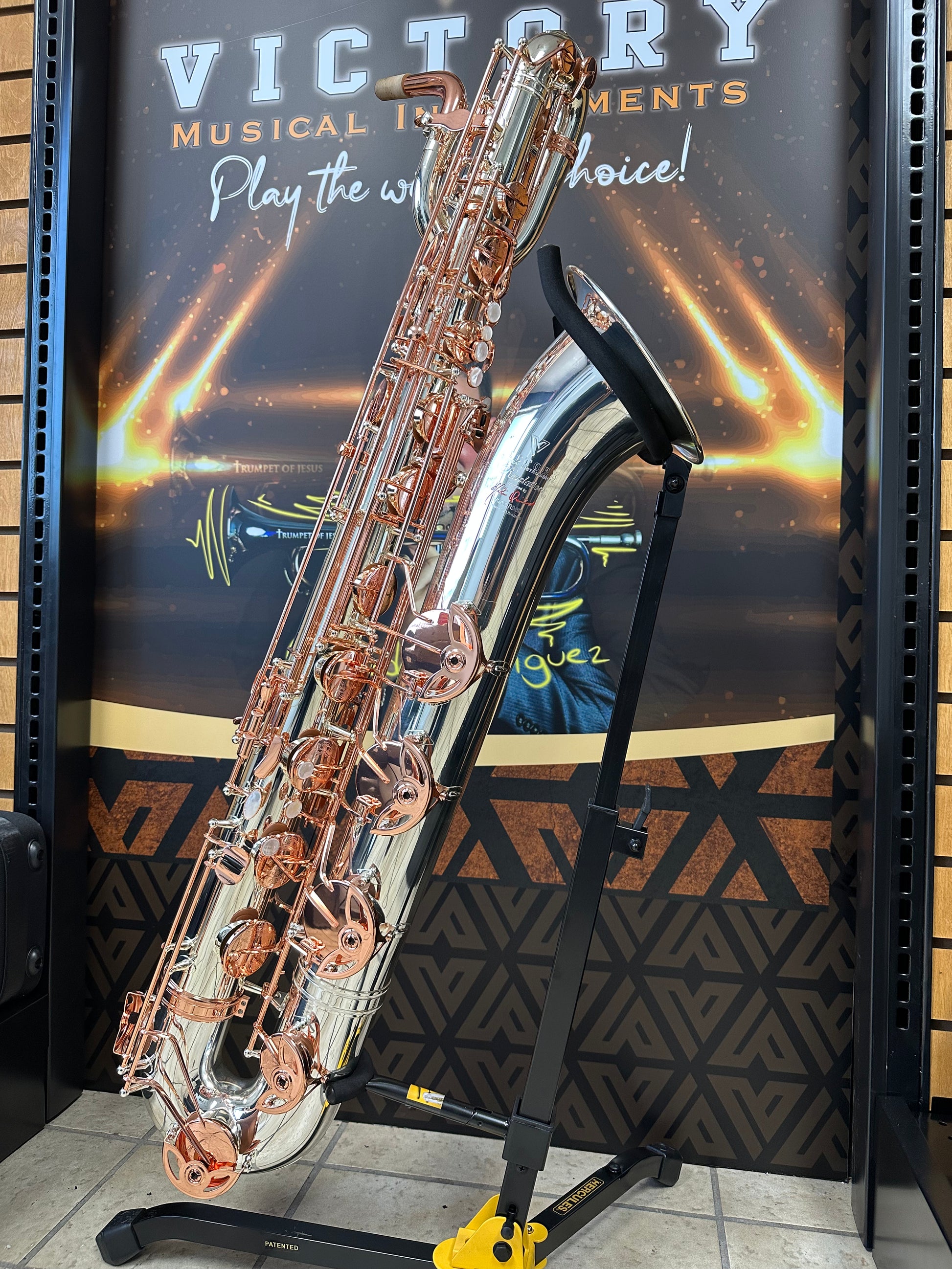 Special Edition Revelation Series Eb Baritone Saxophone Silver Rose Gold