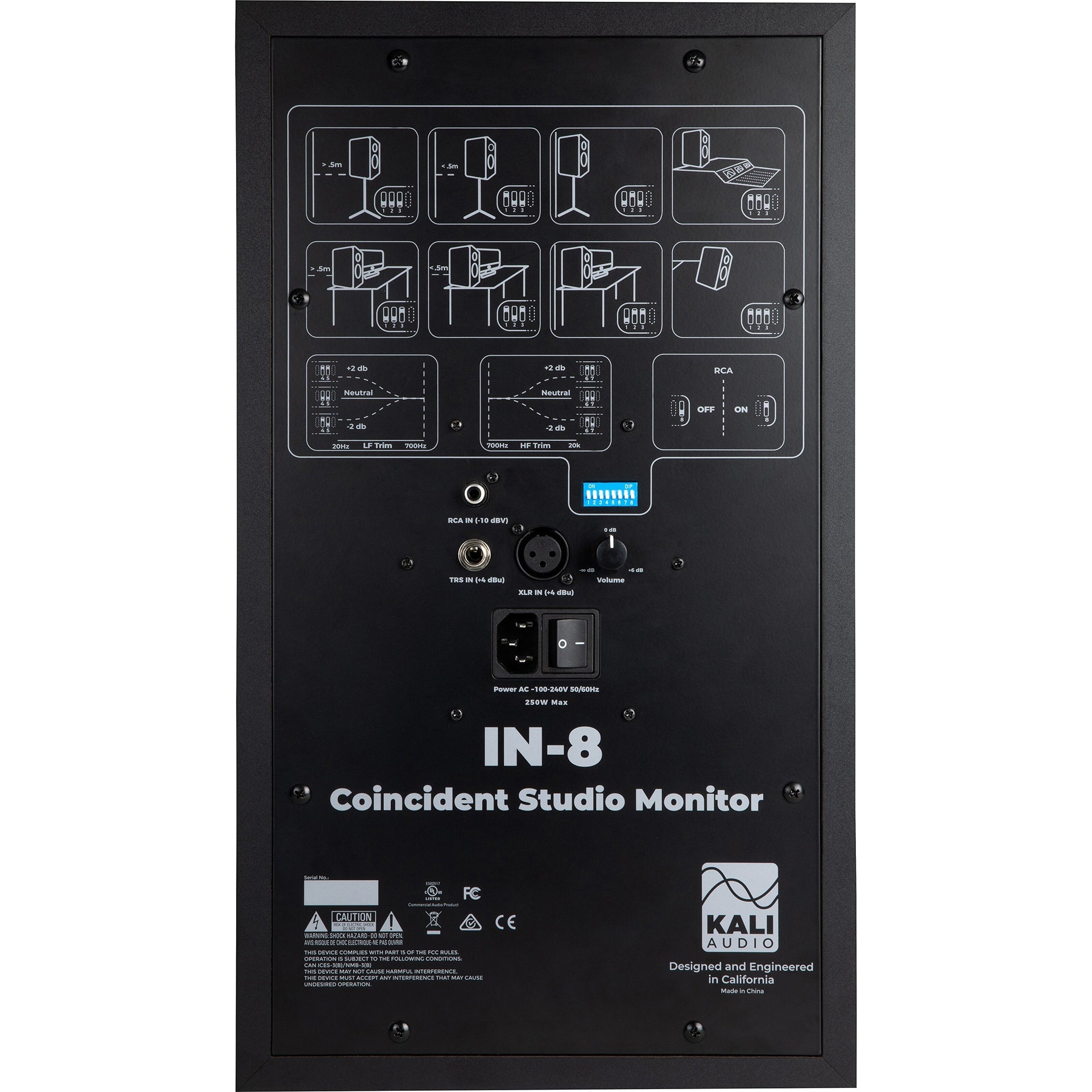 Kali Audio IN-8 V2 8 Inch 3-Way Coaxial Studio Monitor, view 3
