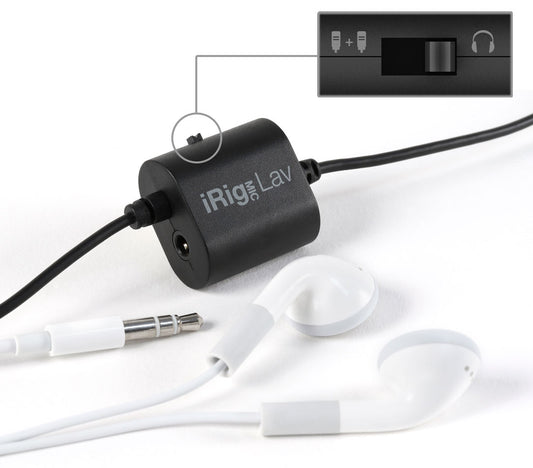 iRig Mic Lav compact lavalier microphone for smartphones and tablets