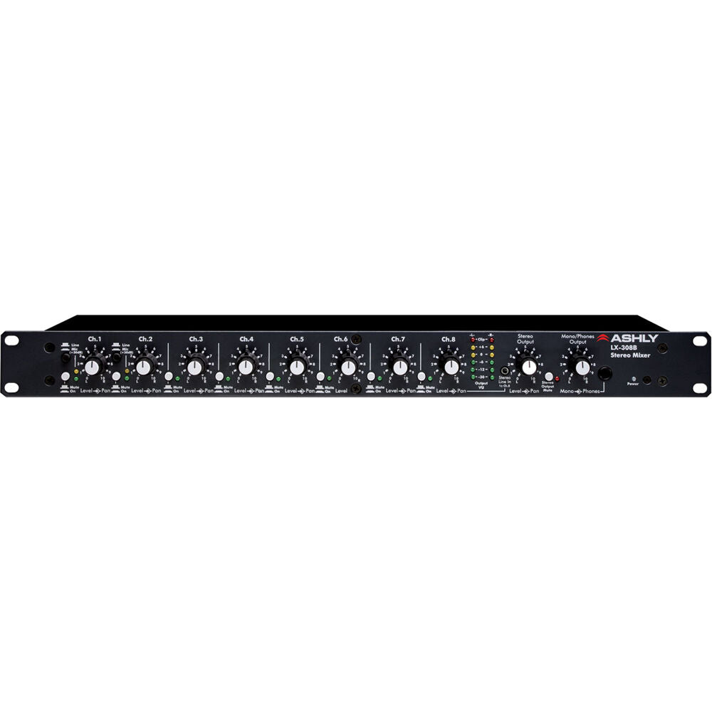 ASHLY Mixer 8 Input Stereo Line, 1U