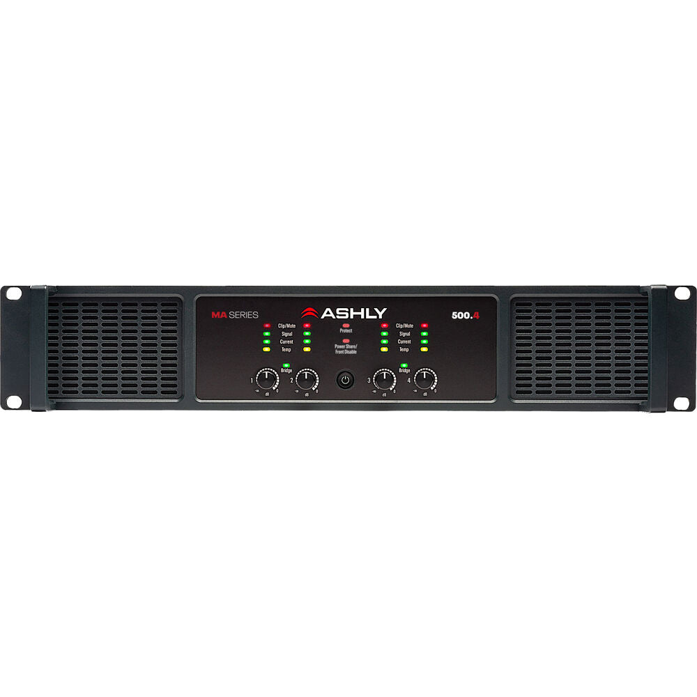 ASHLY 4-Channel Multi-Mode Power Amplifier, 4x500W at 2/4/8 Ohms and 70V/25V